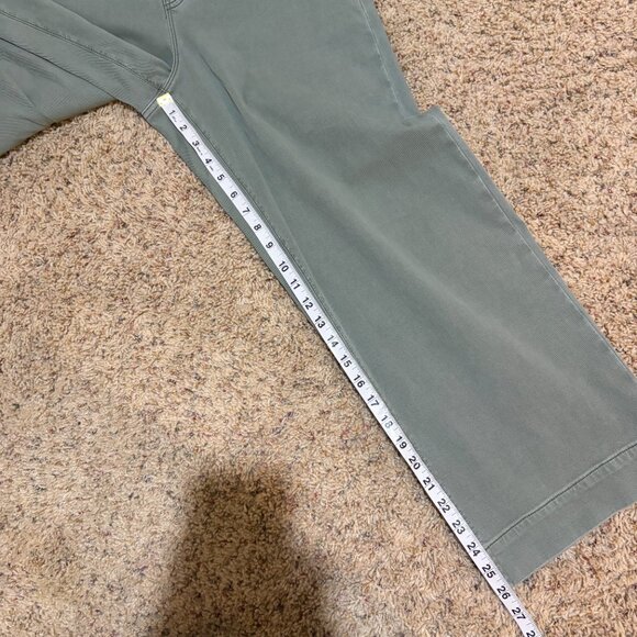 Spanx Stretch Twill Cropped Wide Leg Pant Green - Picture 14 of 14